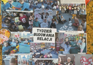 Plakat podsumowujący projekt "Tydzień budowania relacji" z grupy 4.